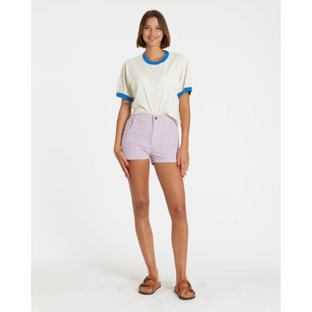 Hammies Retro Corduroy Shorts Purple Womens 28 Surfocore Vintage Style